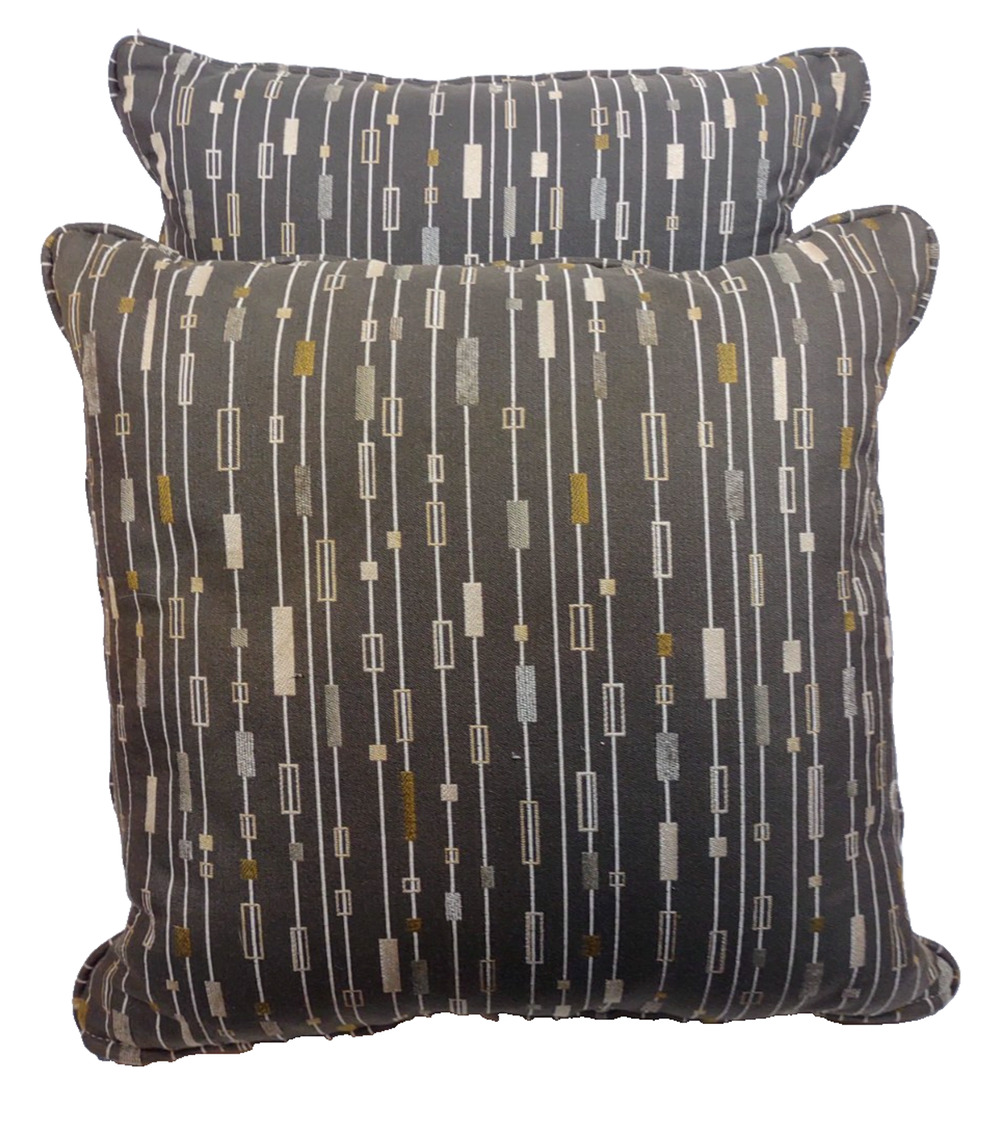2 Pc William's Lina Multicolored Geometric Outdoor Throw Pillows Polyester 18x18